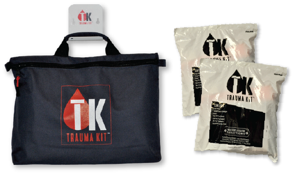 Go-Bag containing 2 Individual Trauma Kits with Wall Bracket